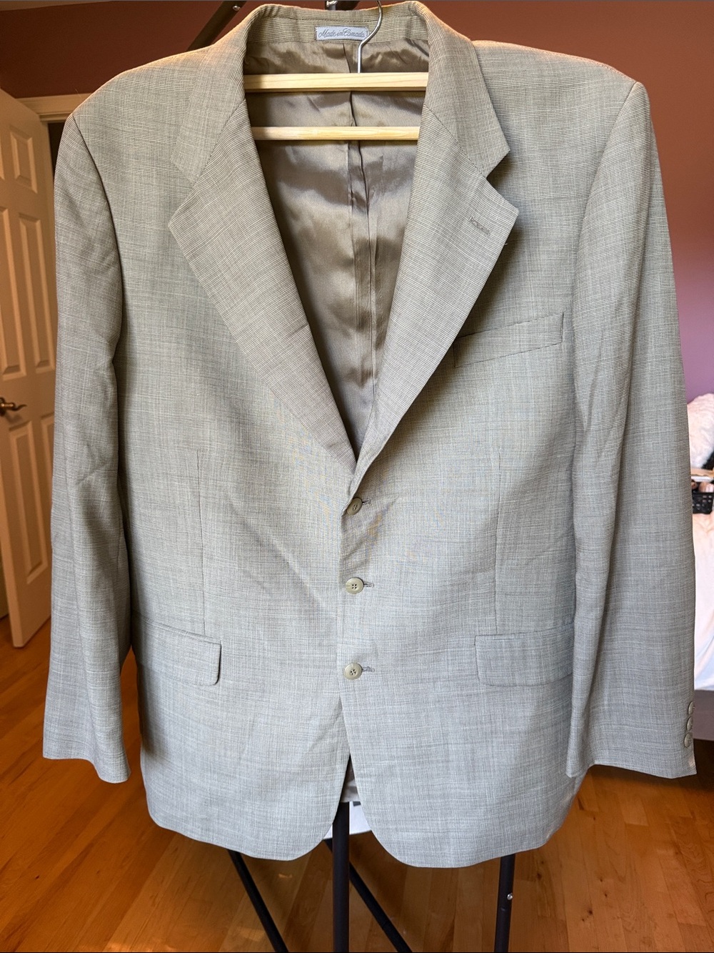 Men's Light Tan Notch Lapel Sport Coat - Classic Tailoring